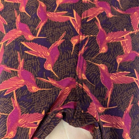 Lularoe leggings sport birds Hummingbirds abstract comfort rn142161 retro - Picture 5 of 16